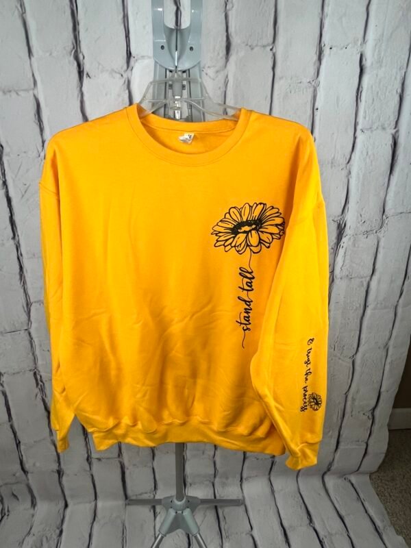 Stand Tall and Trust the Process Sunflower Crewneck Sweatshirt - Image 2